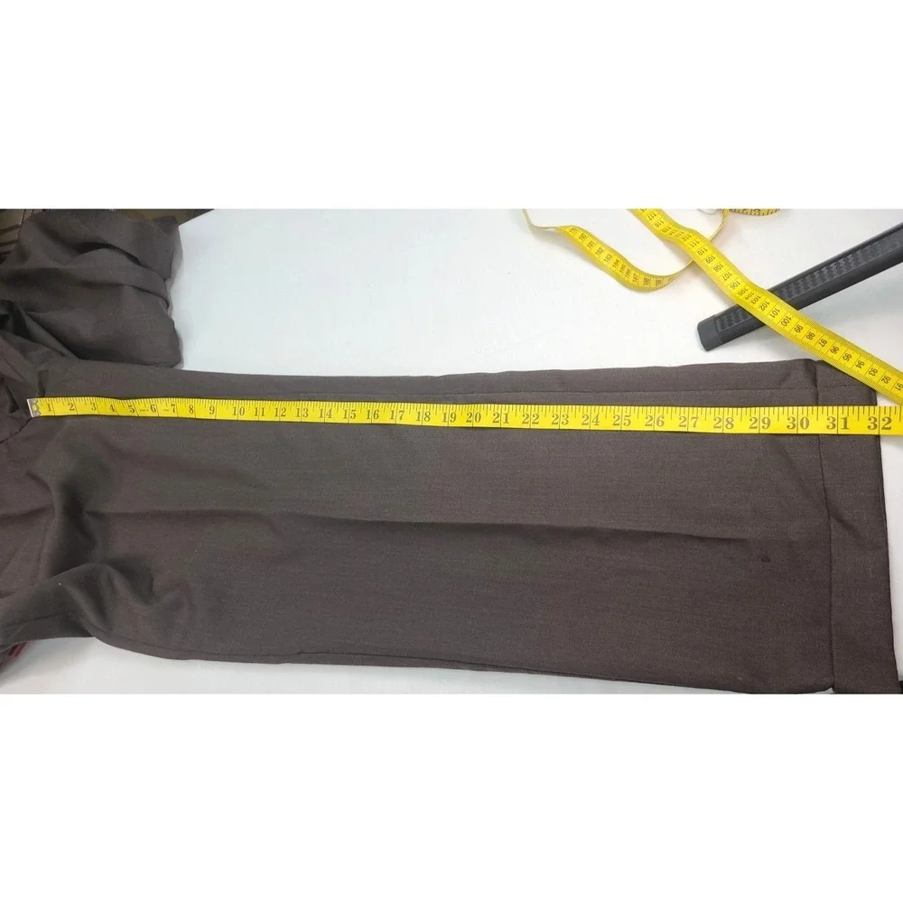 Vtg Banana Republic Mens Dress Pants‎ 35x34(32) 100% Wool Flat Front Cuffed